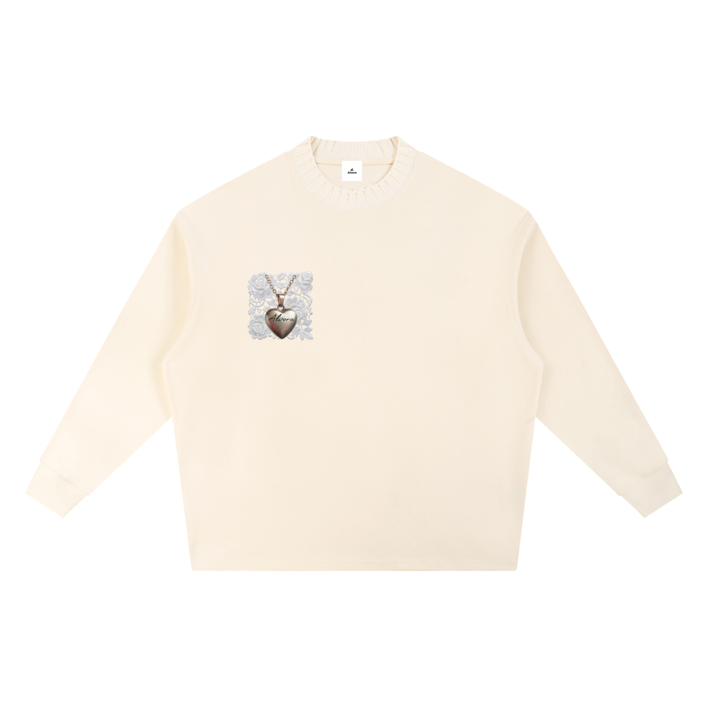 Knitted Round Neck Oversize Sweatshirt