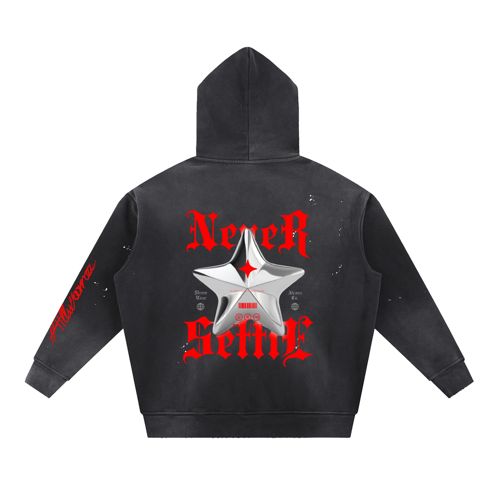 Vintage Alvora "Street" Frayed Fleece Hoodie