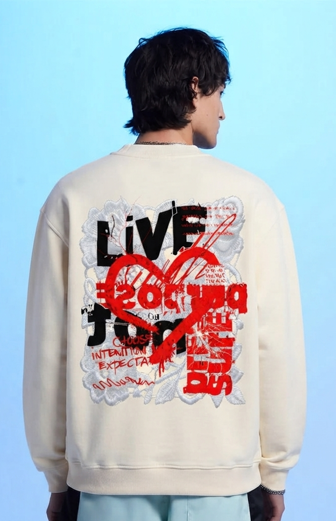 Knitted Round Neck Oversize Sweatshirt