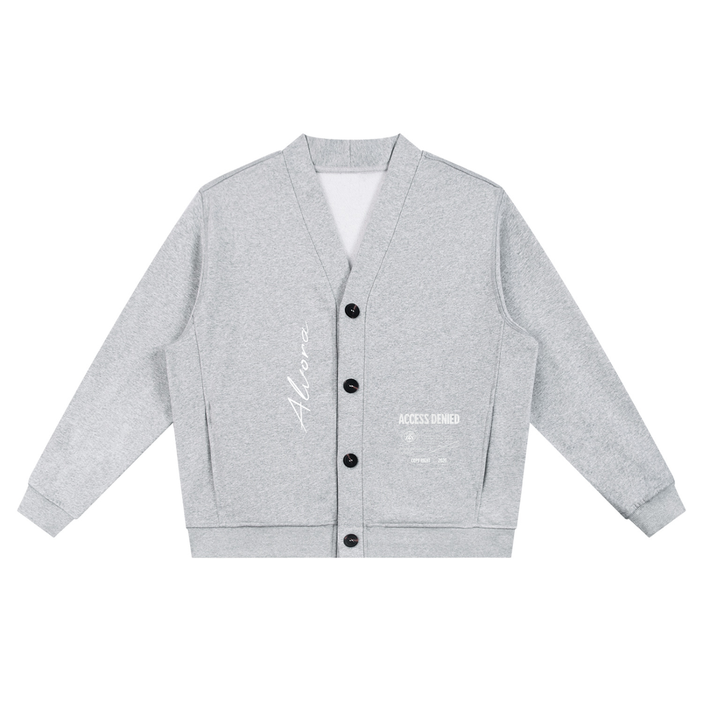"Access denied" Heavyweight Sweat Cardigan