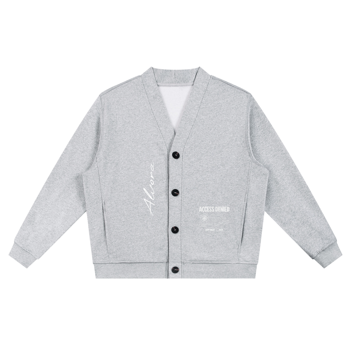 "Access denied" Heavyweight Sweat Cardigan
