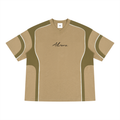 "Manipulated" Unisex Color Block V-Neck T-Shirt