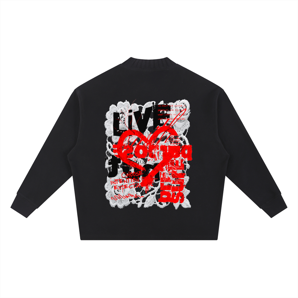 Knitted Round Neck Oversize Sweatshirt