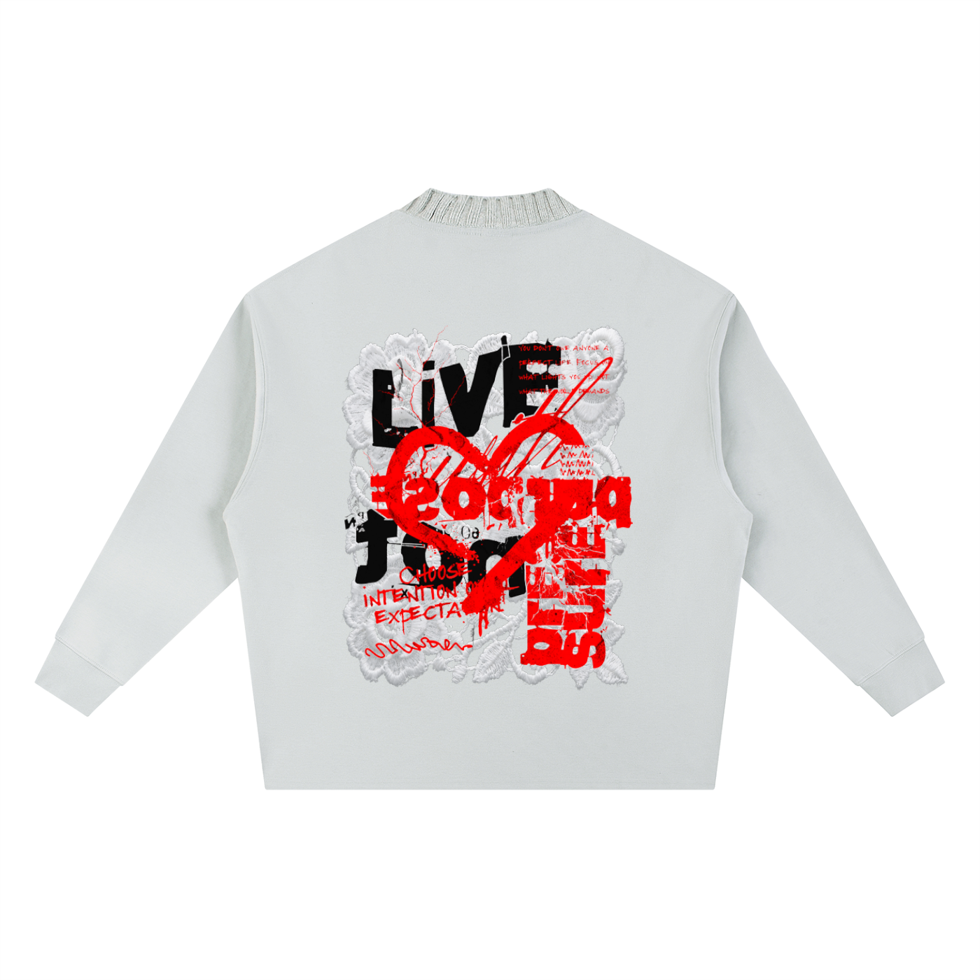 Knitted Round Neck Oversize Sweatshirt
